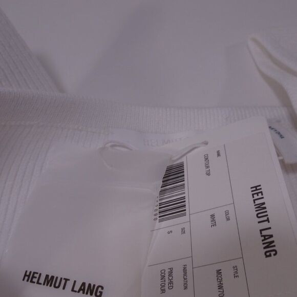 Helmut Lang Women's Pinched Contour Cold Shoulder Top XXS XS M L NWT 265 White - Picture 10 of 13
